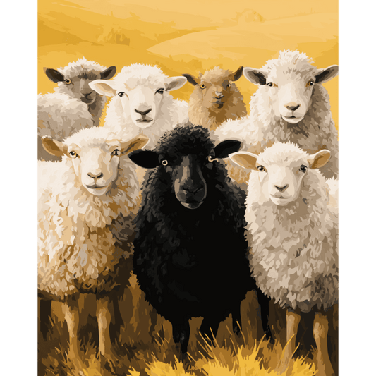 Black Sheep | Paint by Number- Paint by Numbers