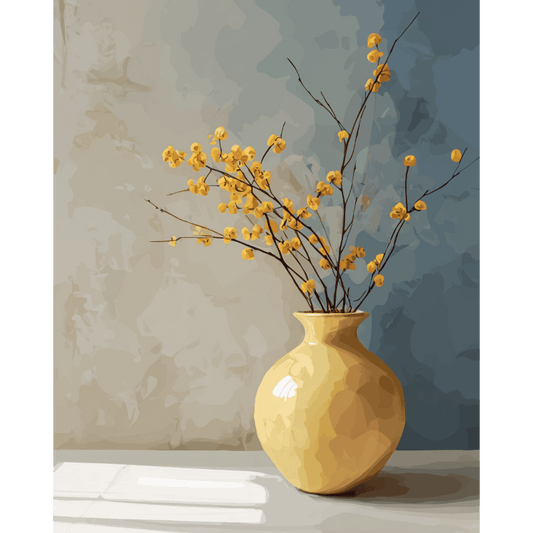 Golden Vase | Paint by Number- Paint by Numbers