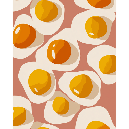 Fried eggs | Paint by Number- Paint by Numbers