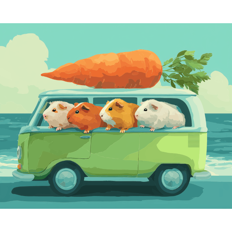 Veggie Voyage | Paint by Number- Paint by Numbers