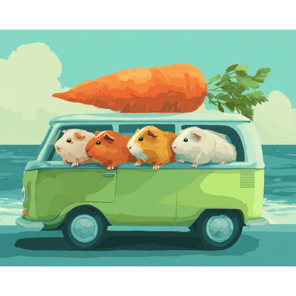 Veggie Voyage | Paint by Number- Paint by Numbers