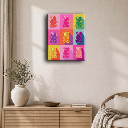 Pop art-gummibjørner | Maleri etter tall
