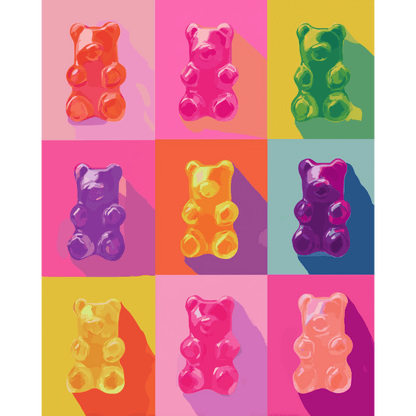 Pop Art Gummies | Paint by Number- Paint by Numbers
