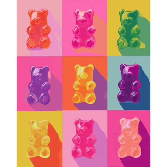 Pop art -viinikumit | Numeromaalaus - Numeromaalaus