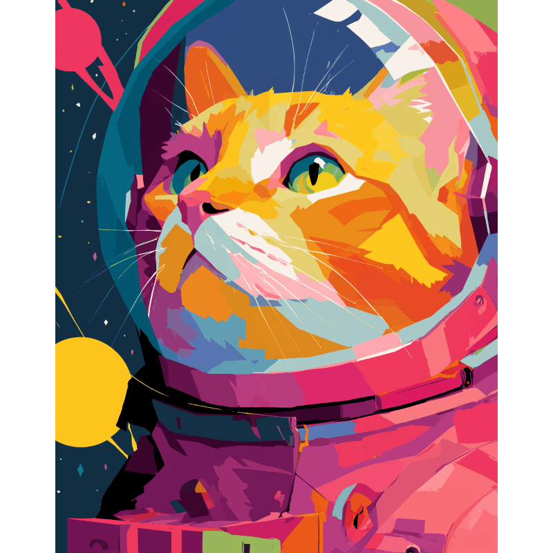 Cosmic Cat | Paint by Number- Paint by Numbers
