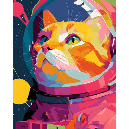 Cosmic Cat | Paint by Number- Paint by Numbers