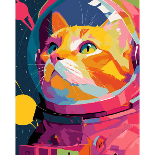 Cosmic Cat | Paint by Number- Paint by Numbers