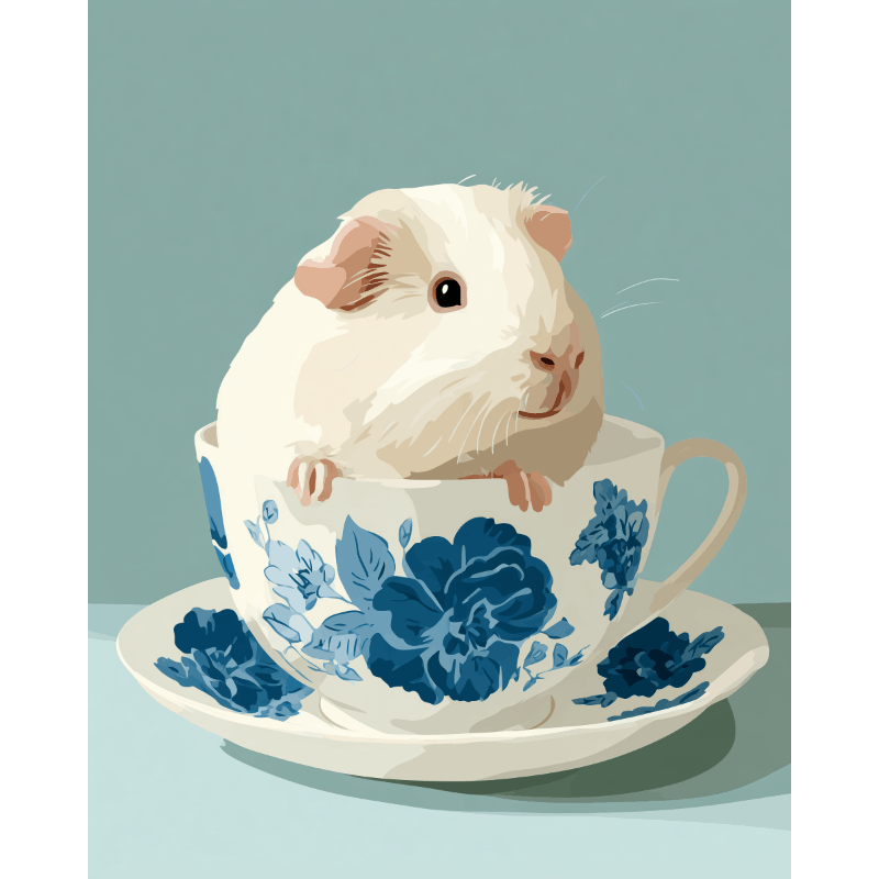 Cup of Cuteness | Paint by Number- Paint by Numbers