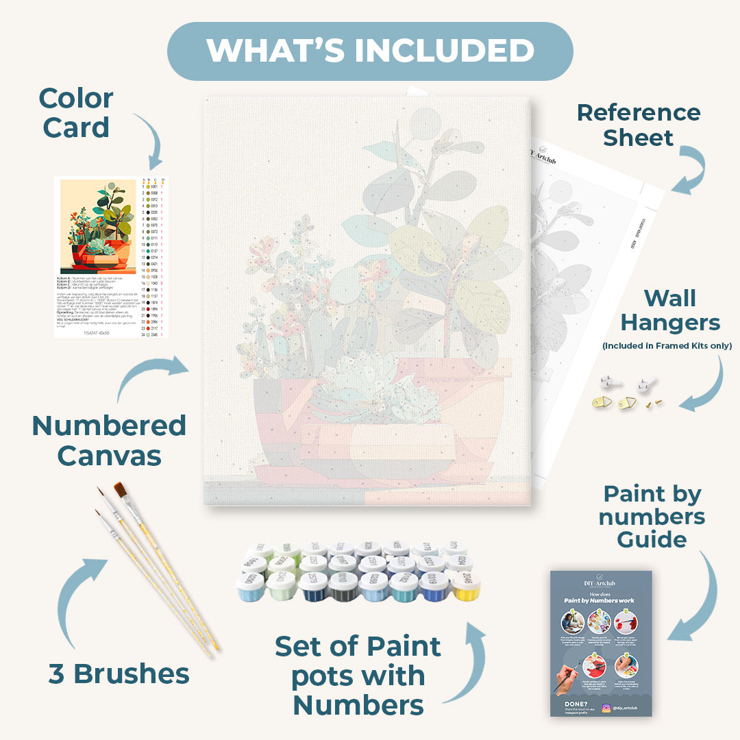 Succulent Aesthetic | Paint by Number