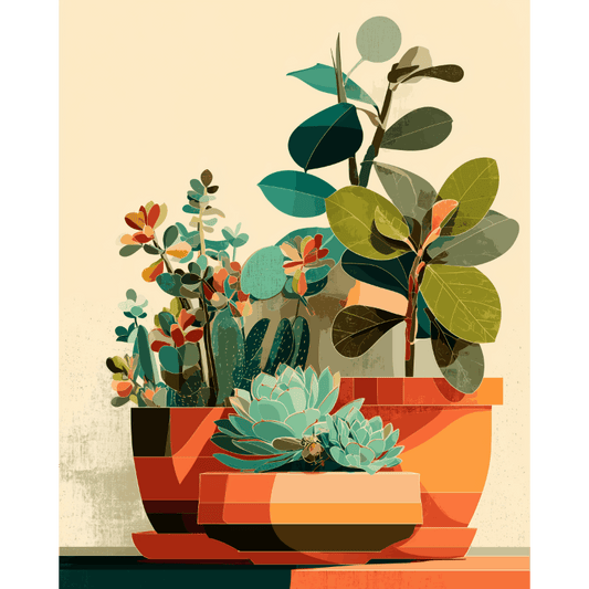 Succulent Aesthetic | Paint by Number- Paint by Numbers