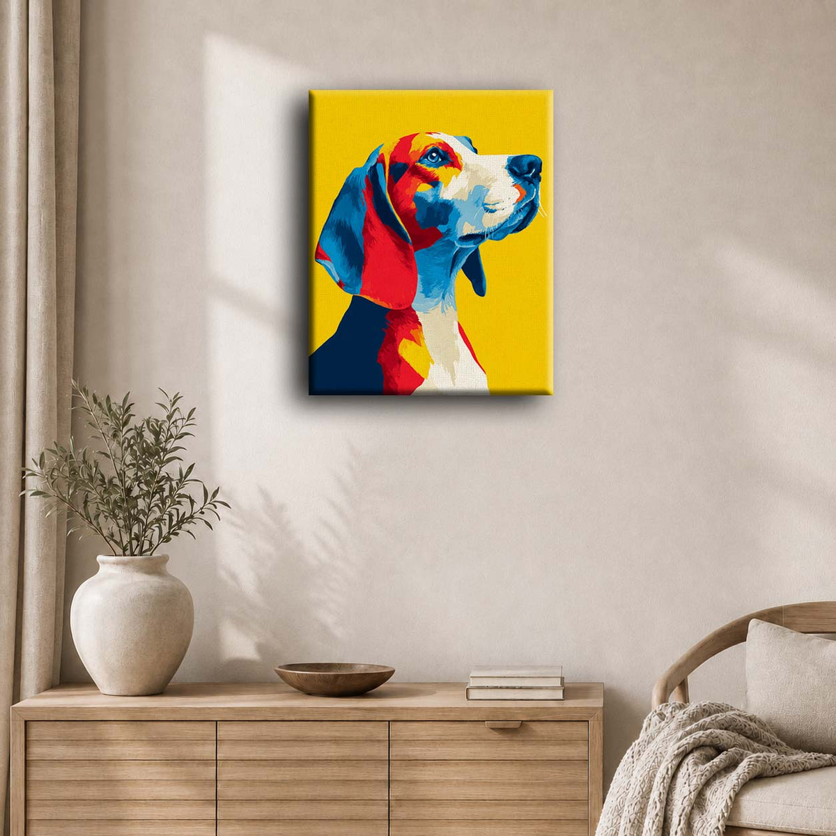 Fargerik beagle | Maleri etter tall
