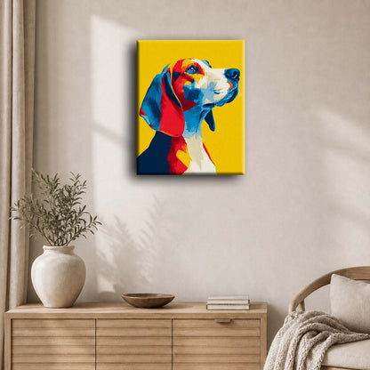 Fargerik beagle | Maleri etter tall