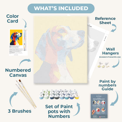 Colorful Beagle | Paint by Number