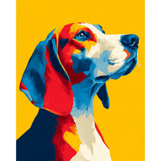 Colorful Beagle | Paint by Number- Paint by Numbers