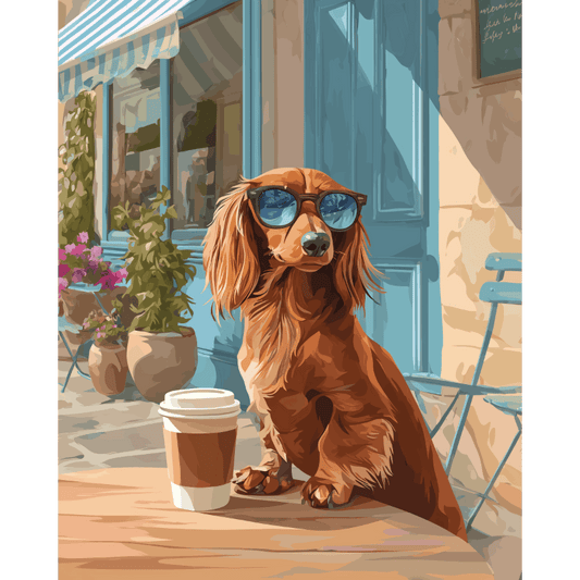 Cool Dog | Paint by Number- Paint by Numbers