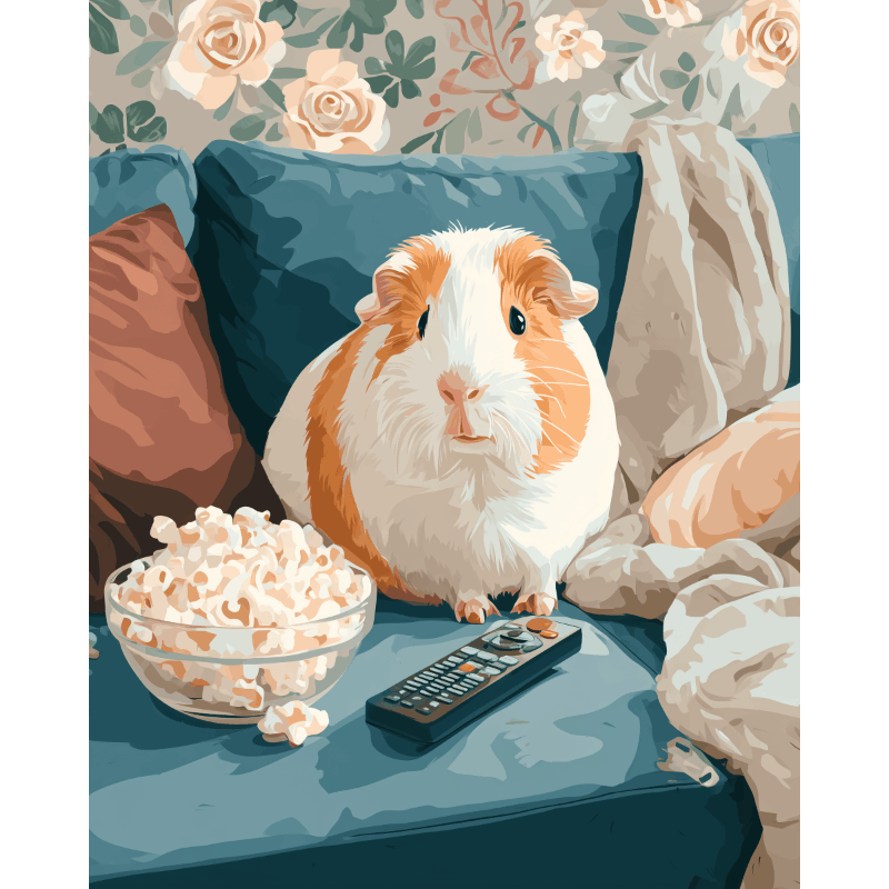 Movie Night Buddy | Paint by Number- Paint by Numbers