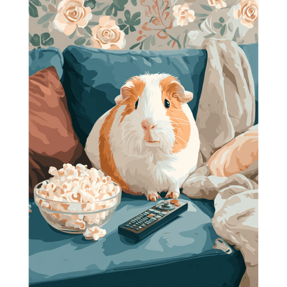 Movie Night Buddy | Paint by Number- Paint by Numbers