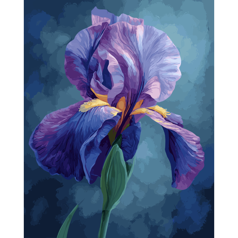 Purple Bloom | Paint by Number- Paint by Numbers