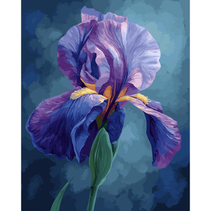 Purple Bloom | Paint by Number- Paint by Numbers