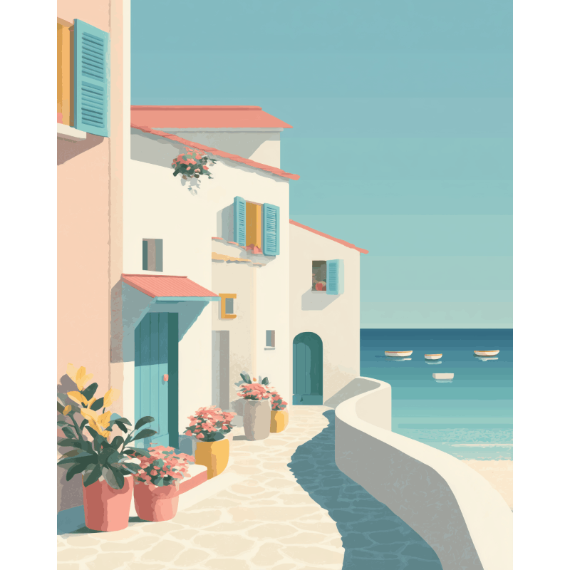 Coastal Escape | Paint by Number- Paint by Numbers