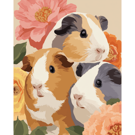 Fluffy Trio | Paint by Number- Paint by Numbers