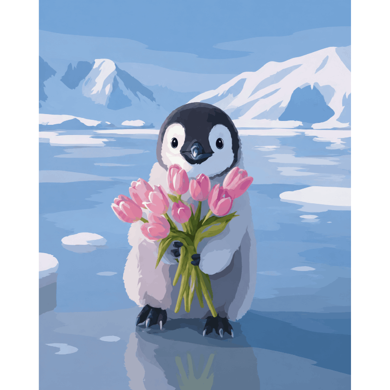 Baby Penguin | Paint by Number- Paint by Numbers