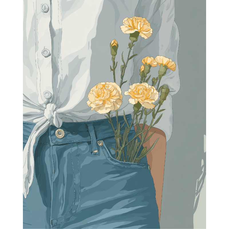 Blooming Pockets | Paint by Number- Paint by Numbers