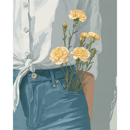 Blooming Pockets | Paint by Number- Paint by Numbers