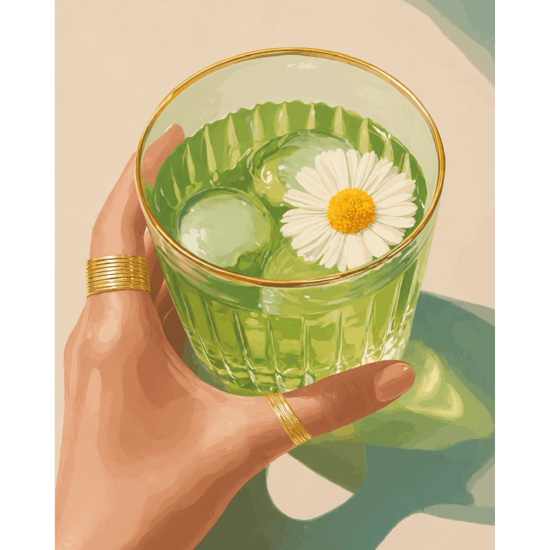 Iced Matcha | Paint by Number- Paint by Numbers