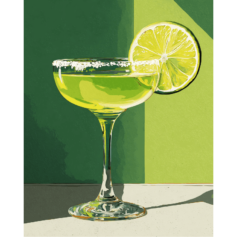 Lime Margarita | Paint by Number- Paint by Numbers