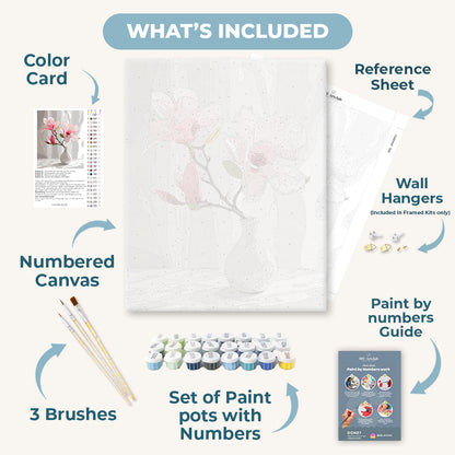 Pink Magnolias | Paint by Number
