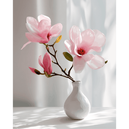 Pink Magnolias | Paint by Number- Paint by Numbers