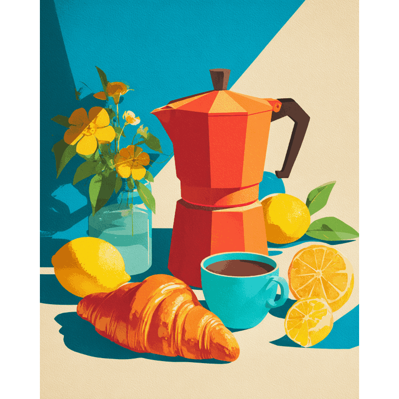 Breakfast in Light | Paint by Number- Paint by Numbers