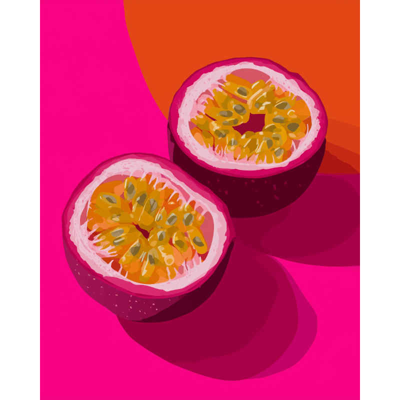Vivid Passion Fruit | Paint by Number- Paint by Numbers