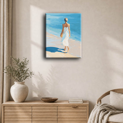 Langs stranden | Maleri etter tall