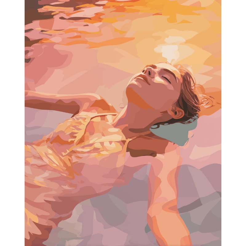 Sunset Float | Paint by Number- Paint by Numbers