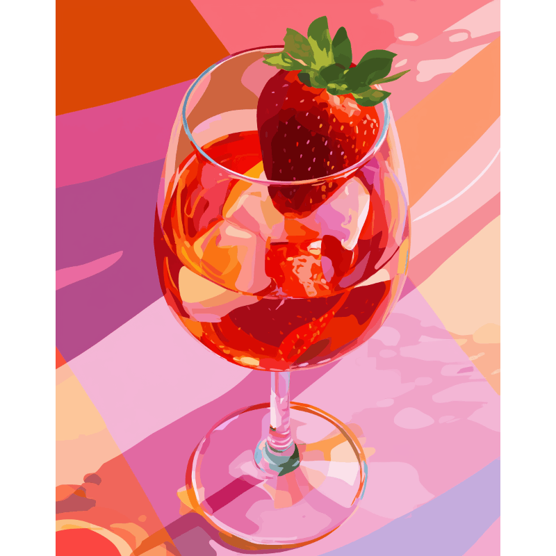 Strawberry Taste | Paint by Number- Paint by Numbers