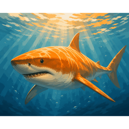 Shark in Sunlight | Paint by Number- Paint by Numbers
