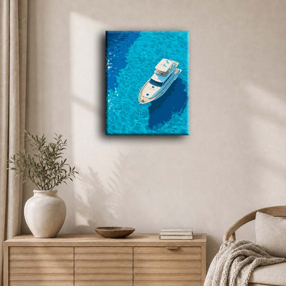 Dérive en bleu | Peinture à numéros