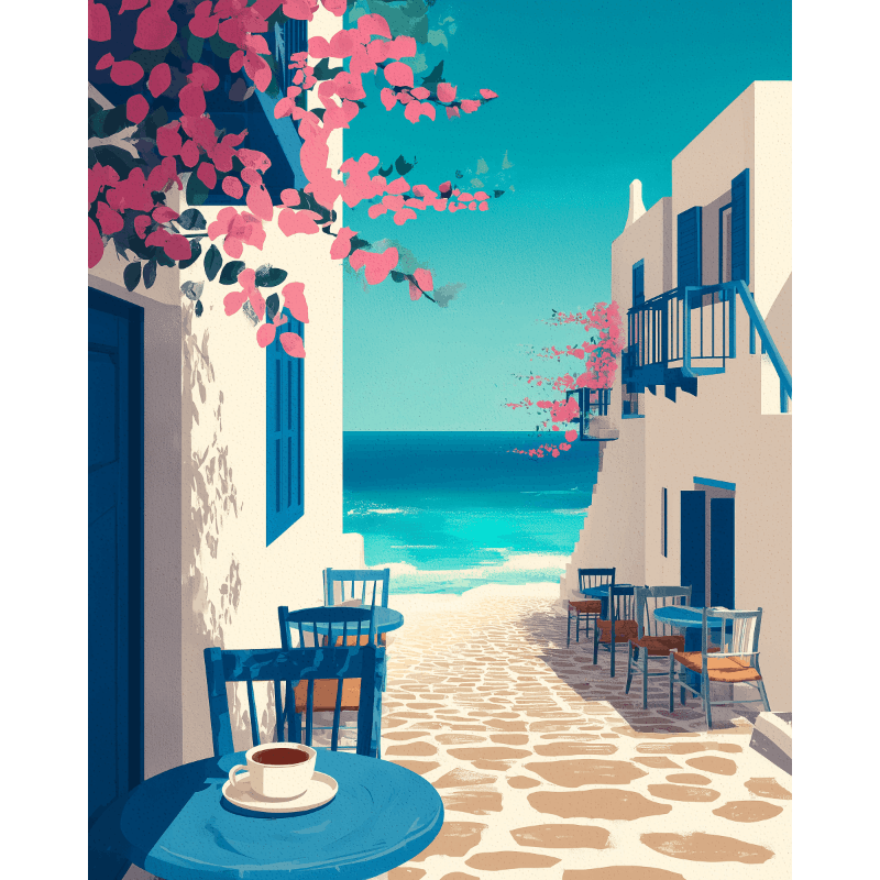 Mediterranean travel | Paint by Number- Paint by Numbers