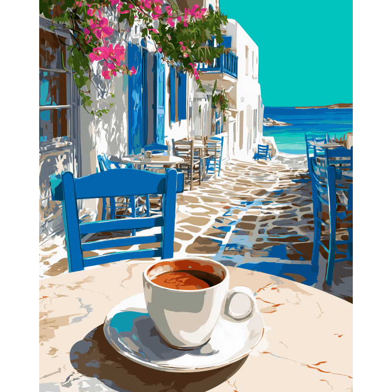 Café grec | Peinture par numéros - Peinture par numéros