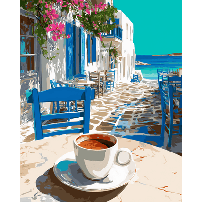 Café grec | Peinture par numéros - Peinture par numéros