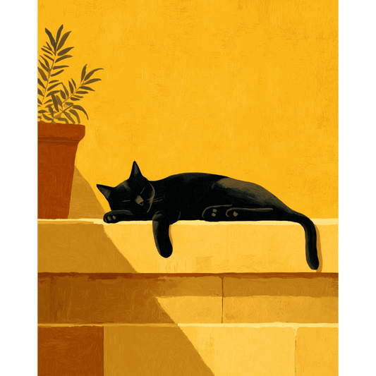 Stairs Cat | Paint by Number- Paint by Numbers