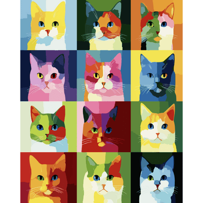 La colección de gatos | Pintar por número- Pintar por números