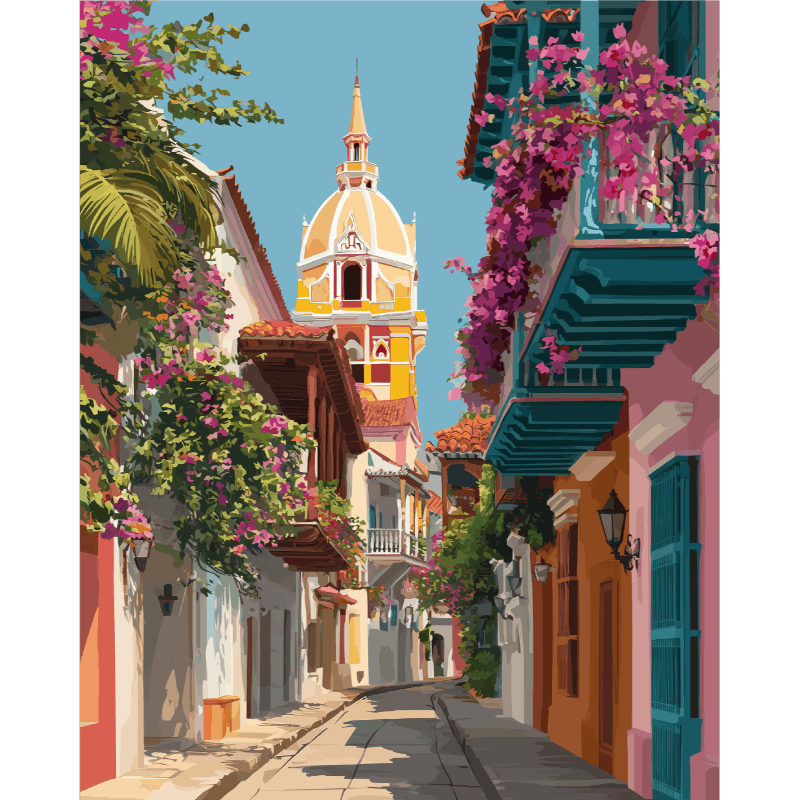 Cartagena | Paint by Number- Paint by Numbers
