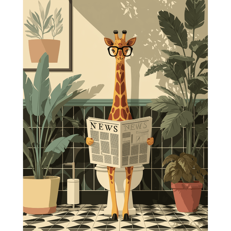 Giraffe News | Paint by Number- Paint by Numbers