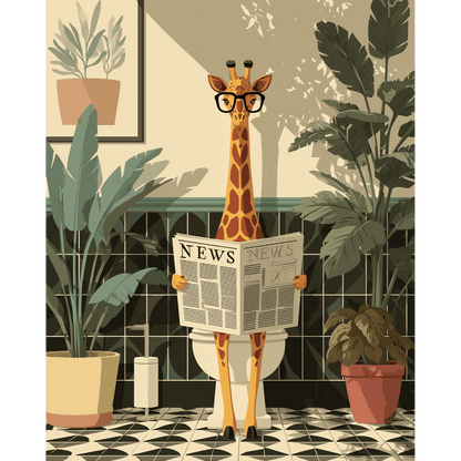 Giraffe News | Paint by Number- Paint by Numbers