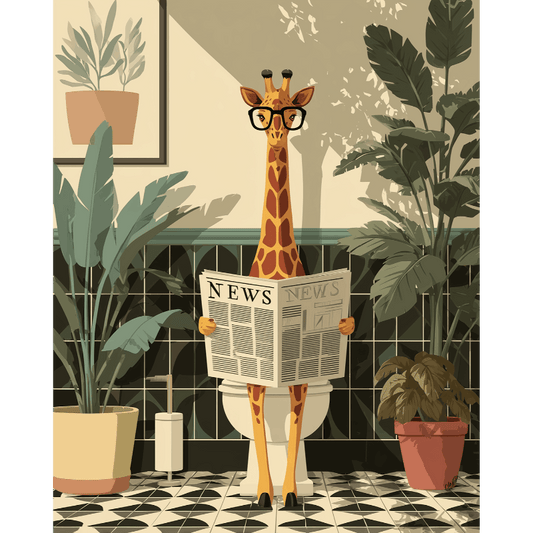 Giraffe News | Paint by Number- Paint by Numbers