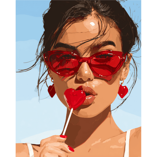 Heart Lollipops | Paint by Number- Paint by Numbers