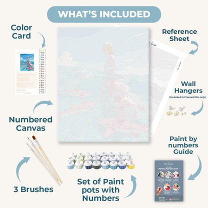 Requins roses | Peinture par numéros